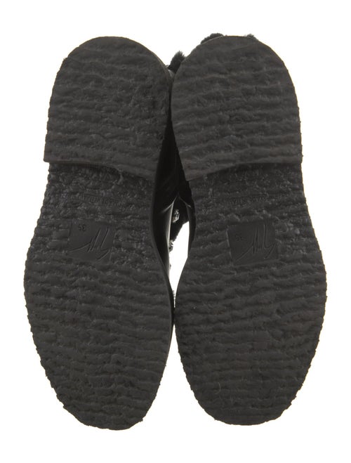 Giuseppe Zanotti Leather Crystal Embellishments Combat Boots