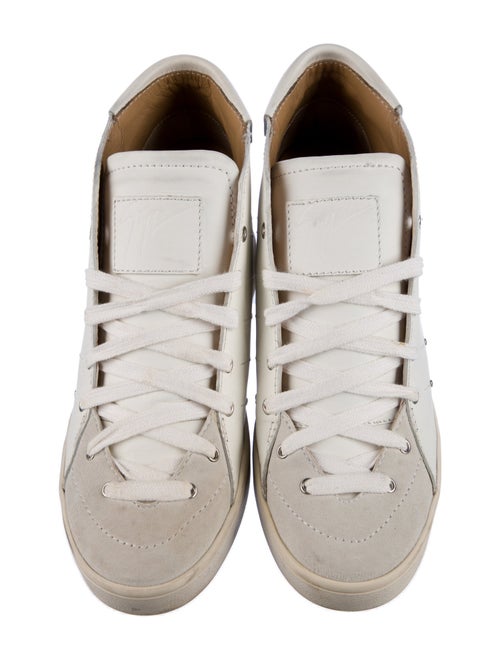 Giuseppe Zanotti Leather Studded Accents Wedge Sneakers