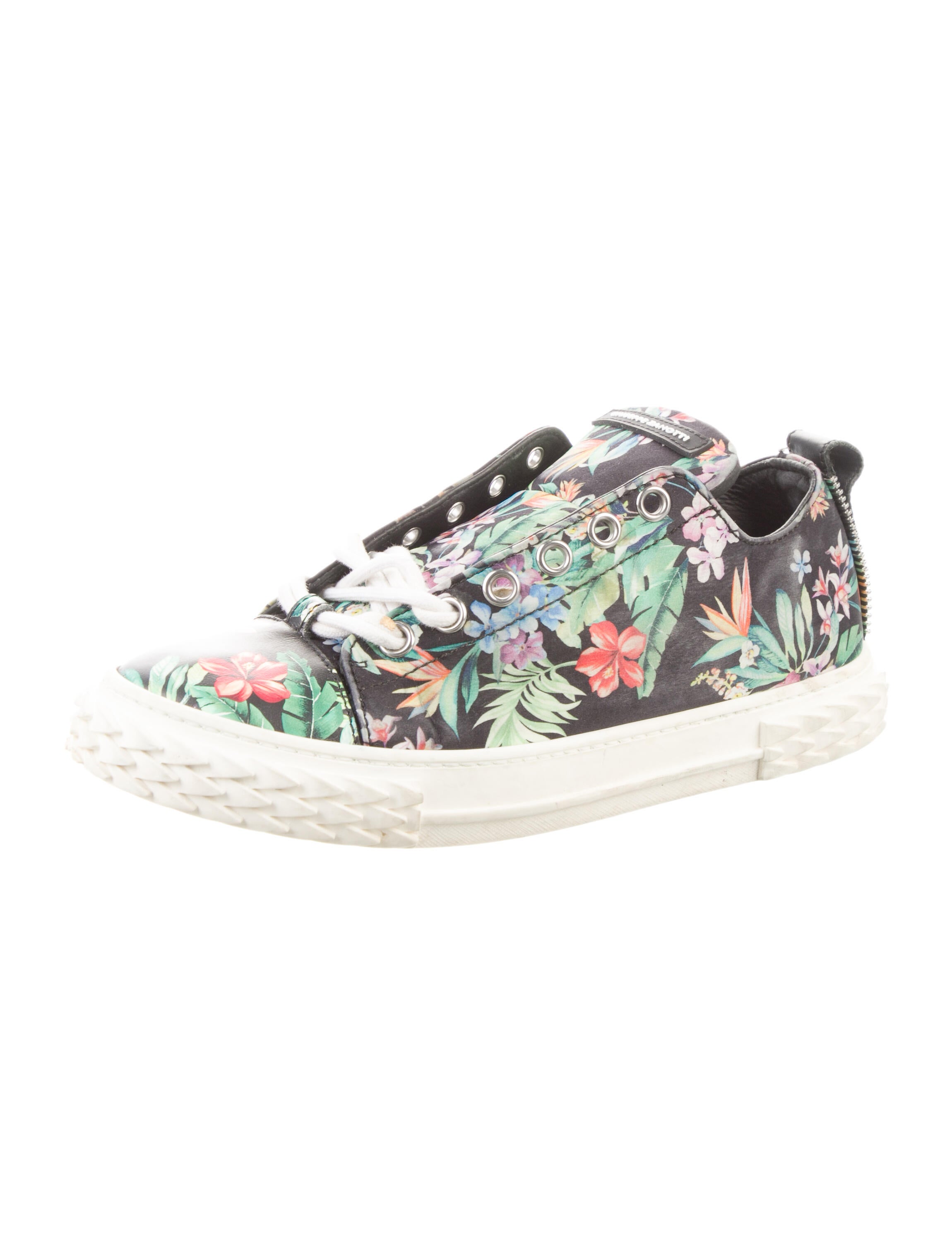 Giuseppe Zanotti Leather Floral Print Sneakers