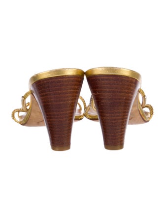 Giuseppe Zanotti Leather Crystal Embellishments Slides