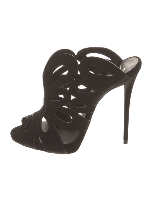 Giuseppe Zanotti Suede Cutout Accent Slides