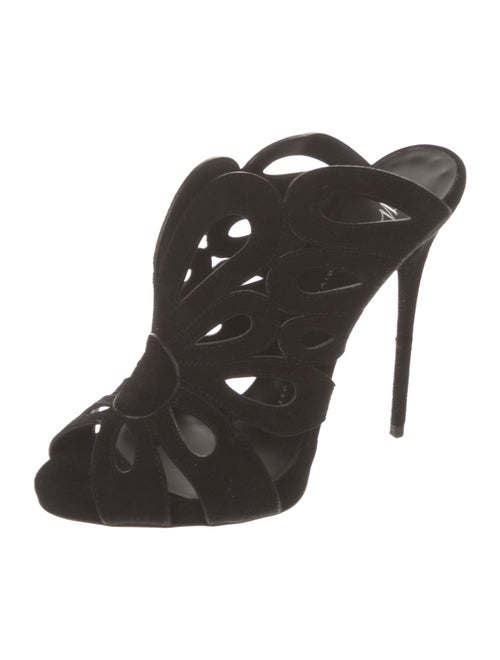 Giuseppe Zanotti Suede Cutout Accent Slides