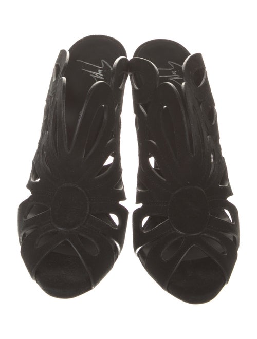 Giuseppe Zanotti Suede Cutout Accent Slides