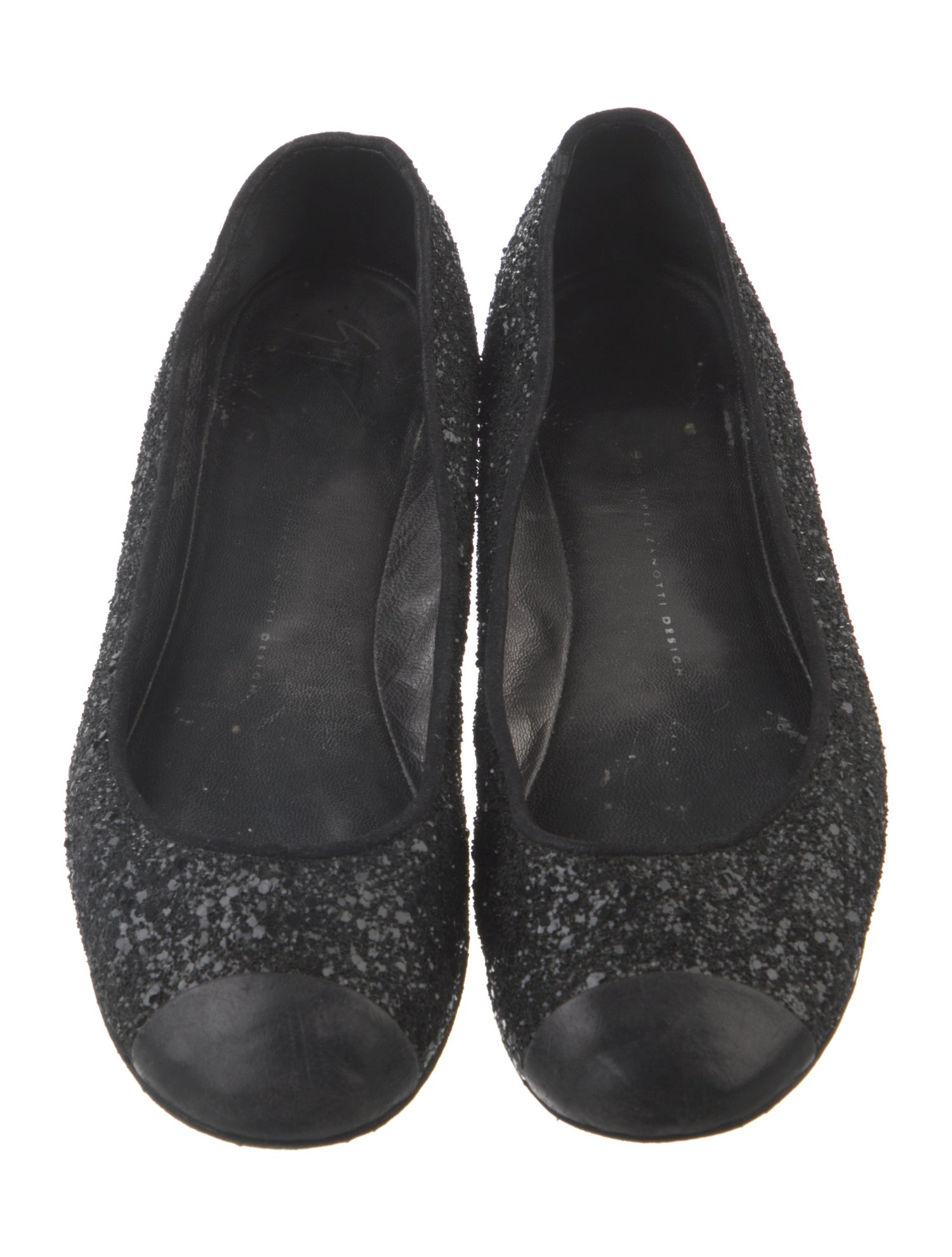 Giuseppe Zanotti Glitter Glitter Accents Ballet Flats