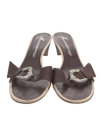 Giuseppe Zanotti Leather Slides