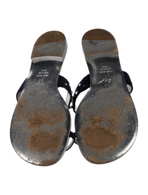 Giuseppe Zanotti Suede Crystal Embellishments Slides