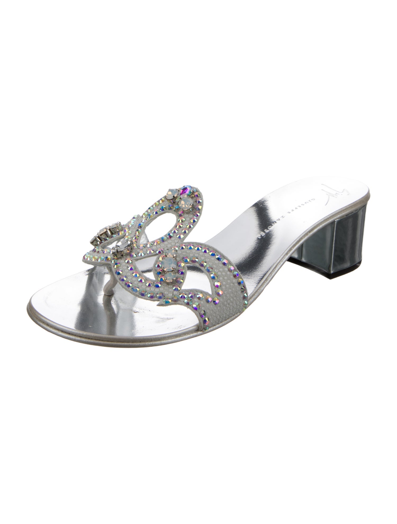 Giuseppe Zanotti Suede Patterned Slides