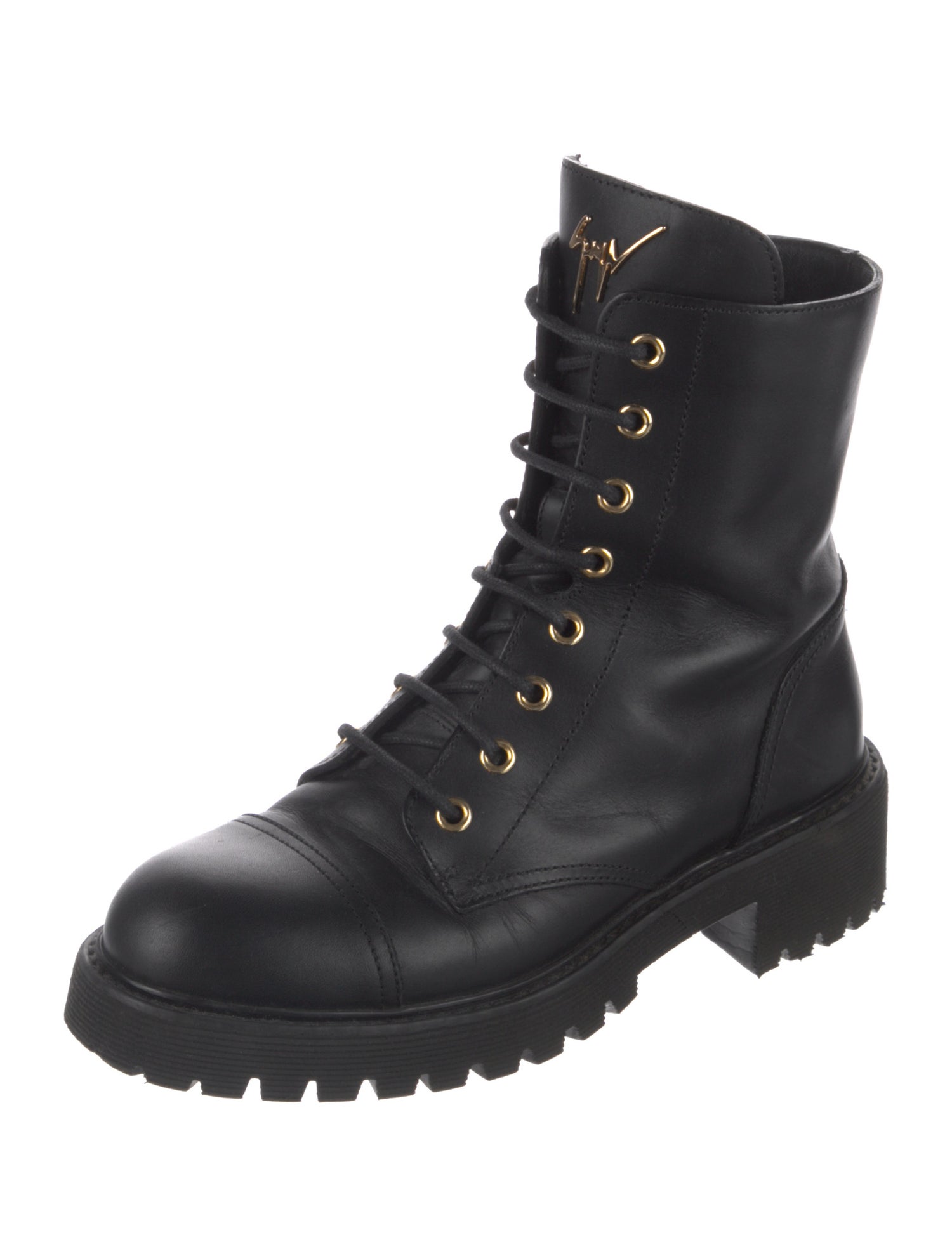 Giuseppe Zanotti Leather Combat Boots