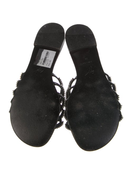 Giuseppe Zanotti Leather Crystal Embellishments Slides