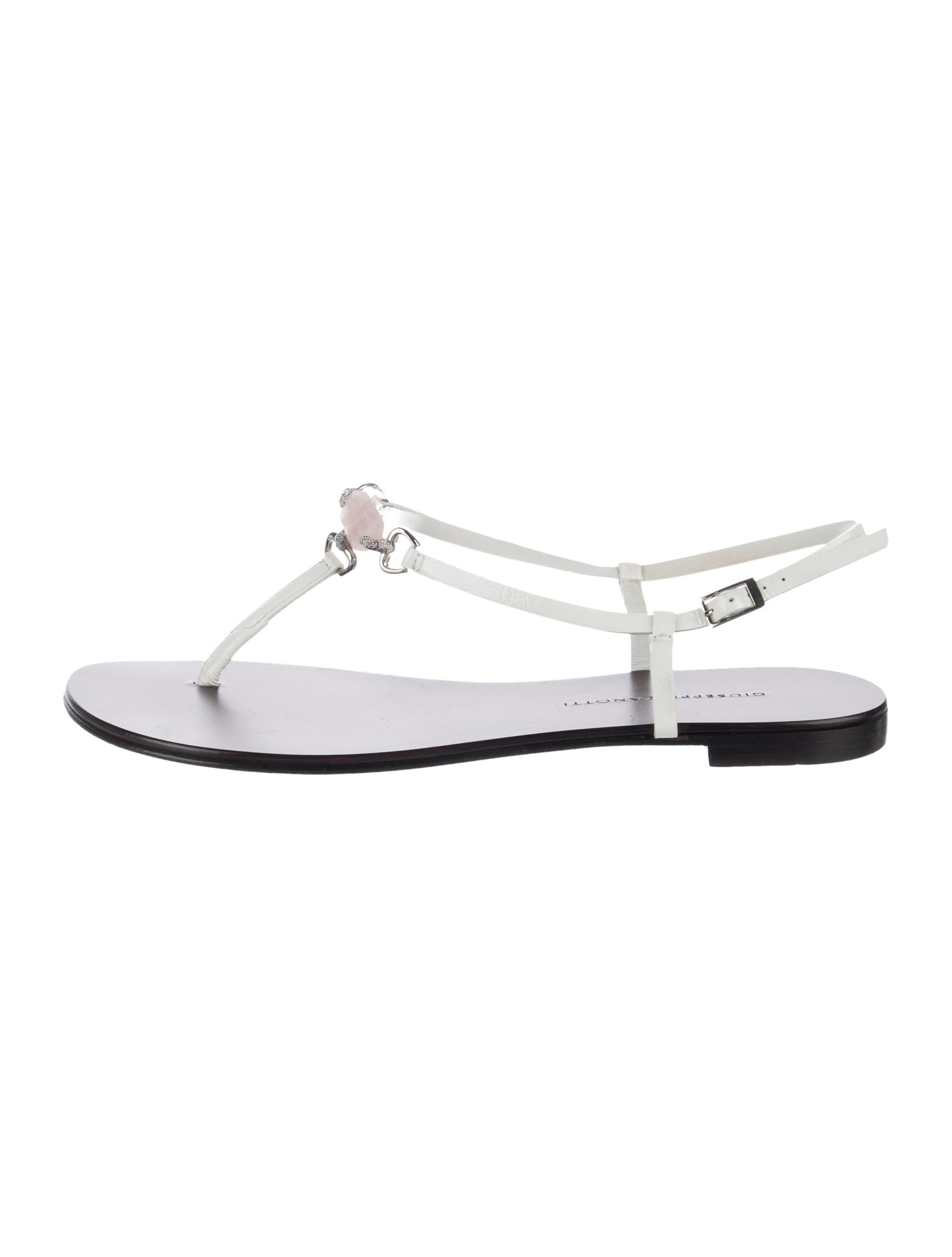 Giuseppe Zanotti Leather Printed T-Strap Sandals