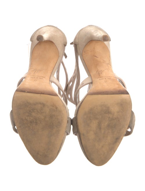 Giuseppe Zanotti Suede Lasercut Accents Gladiator Sandals