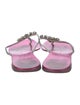 Giuseppe Zanotti Patent Leather Crystal Embellishments Flip Flops