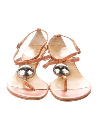 Giuseppe Zanotti Leather T-Strap Sandals