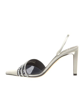 Giuseppe Zanotti Crystal Embellishments Slingback Pumps