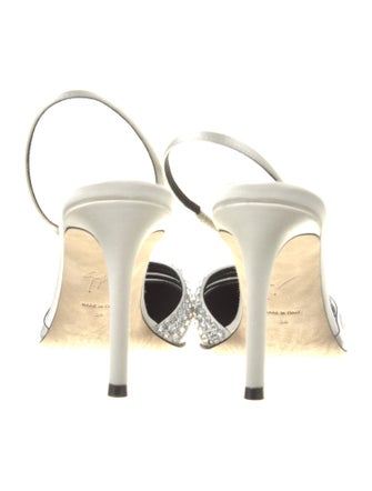 Giuseppe Zanotti Crystal Embellishments Slingback Pumps