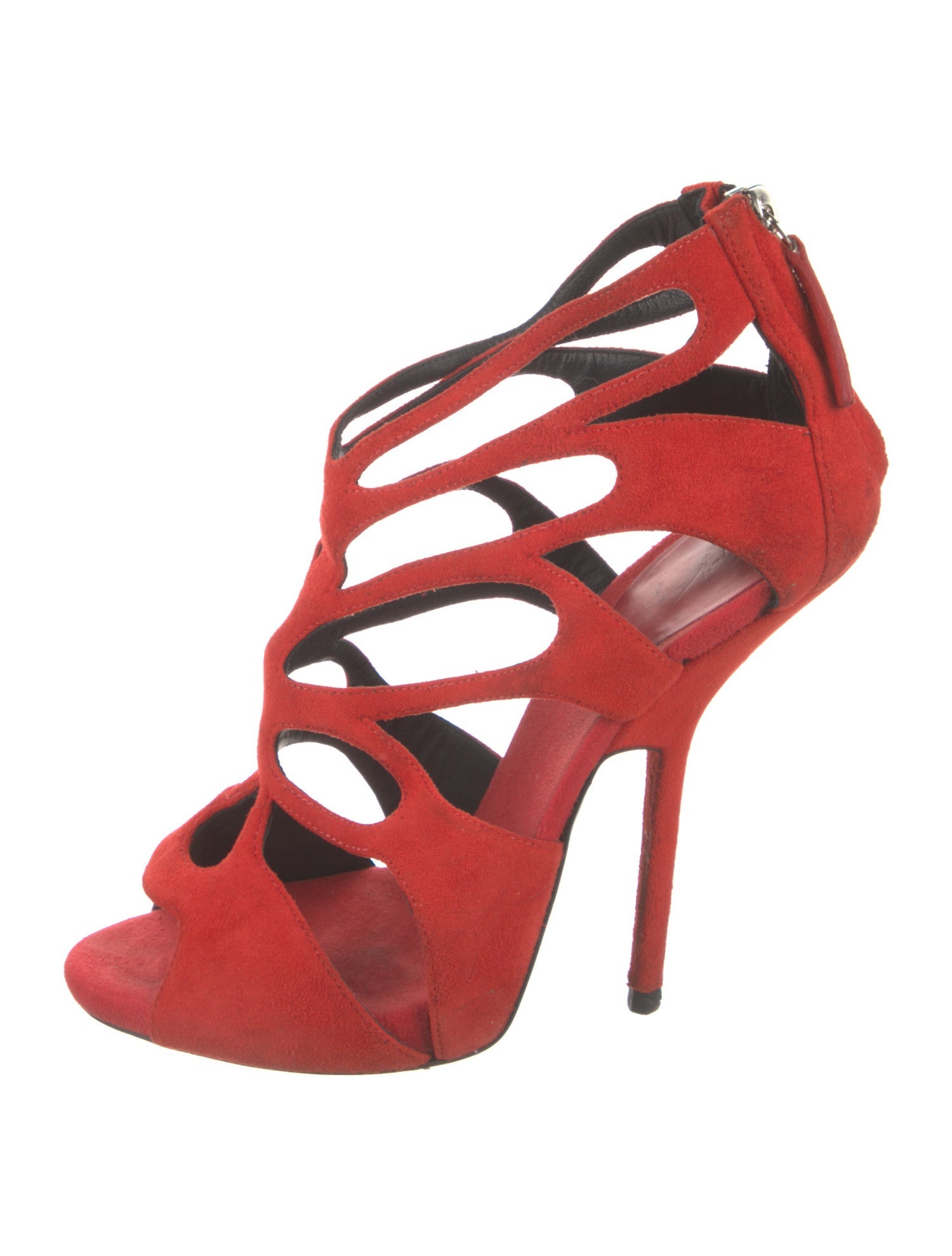 Giuseppe Zanotti Suede Cutout Accent Gladiator Sandals