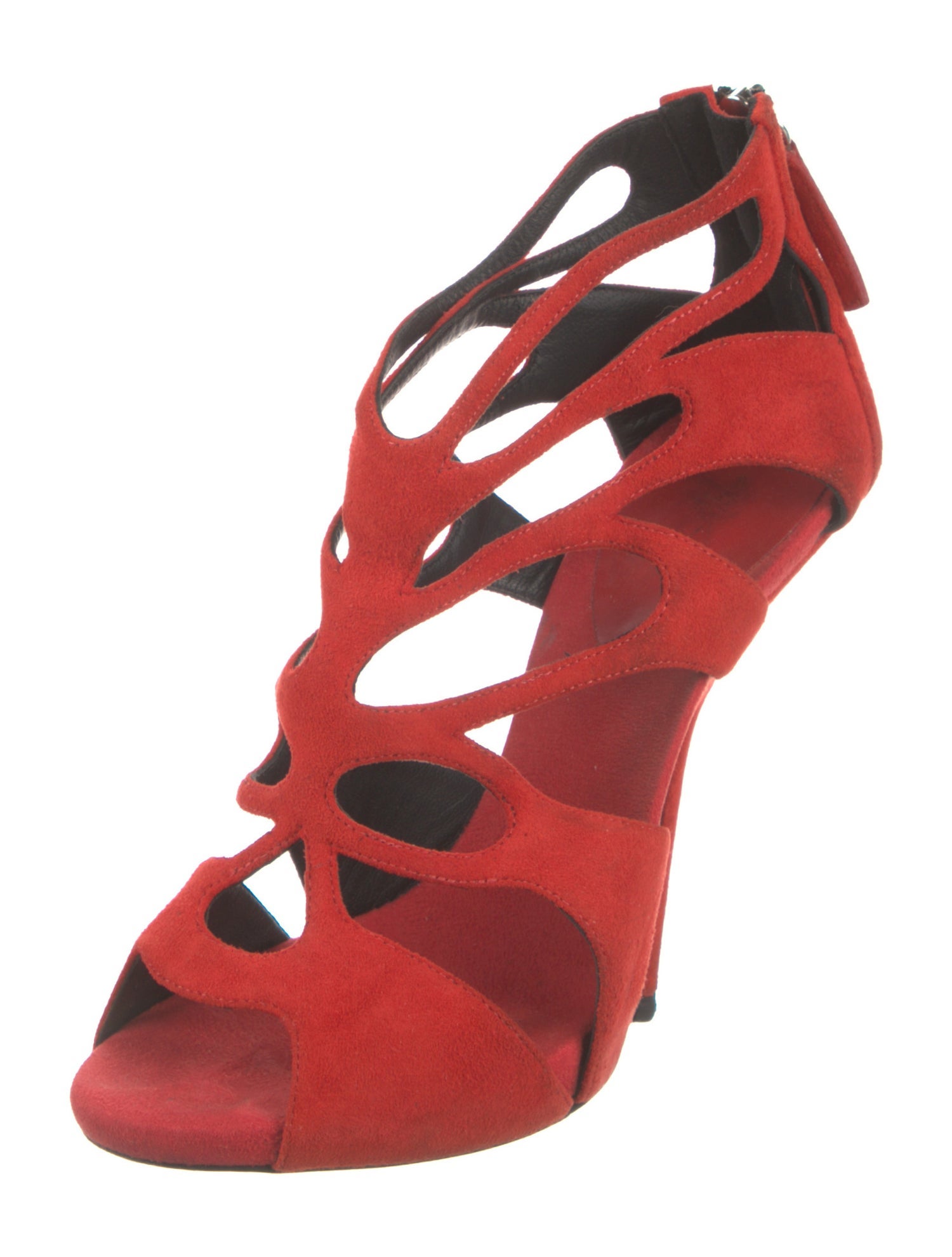 Giuseppe Zanotti Suede Cutout Accent Gladiator Sandals