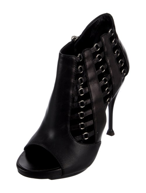 Giuseppe Zanotti Leather Cutout Accent Lace-Up Boots