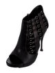 Giuseppe Zanotti Leather Cutout Accent Lace-Up Boots