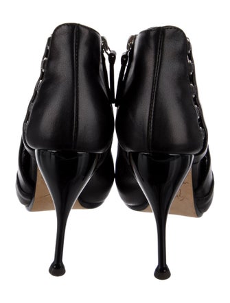 Giuseppe Zanotti Leather Cutout Accent Lace-Up Boots