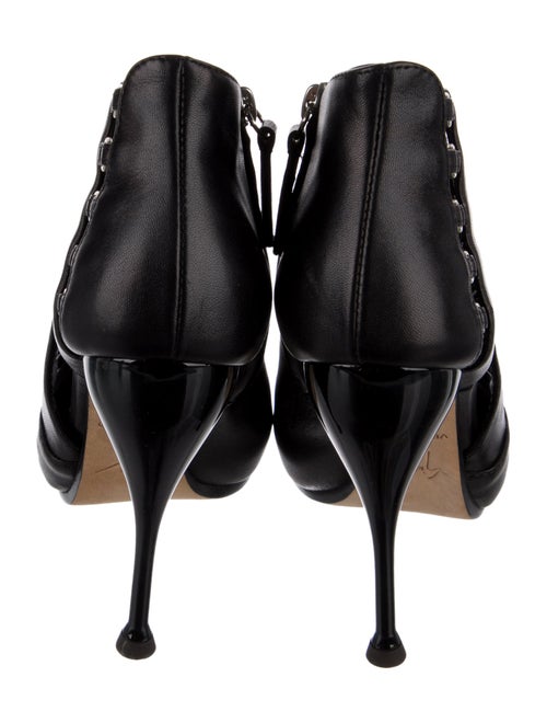 Giuseppe Zanotti Leather Cutout Accent Lace-Up Boots