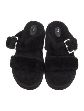 Giuseppe Zanotti Shearling Slides