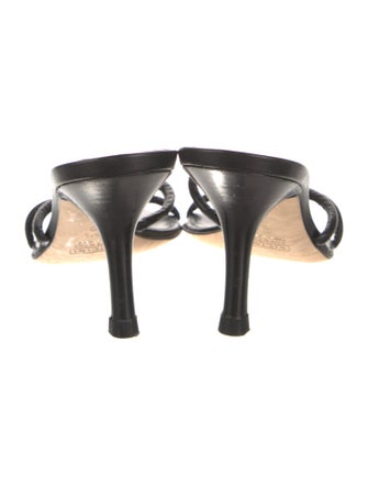 Giuseppe Zanotti Leather Crystal Embellishments Slides