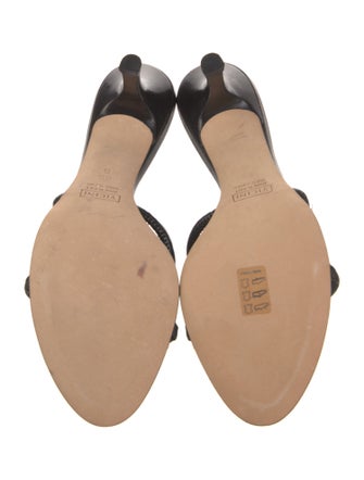 Giuseppe Zanotti Leather Crystal Embellishments Slides