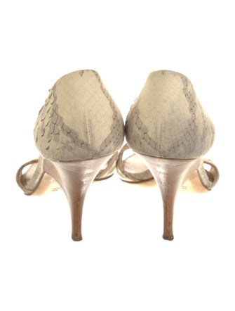 Giuseppe Zanotti Embossed Leather Animal Print Sandals