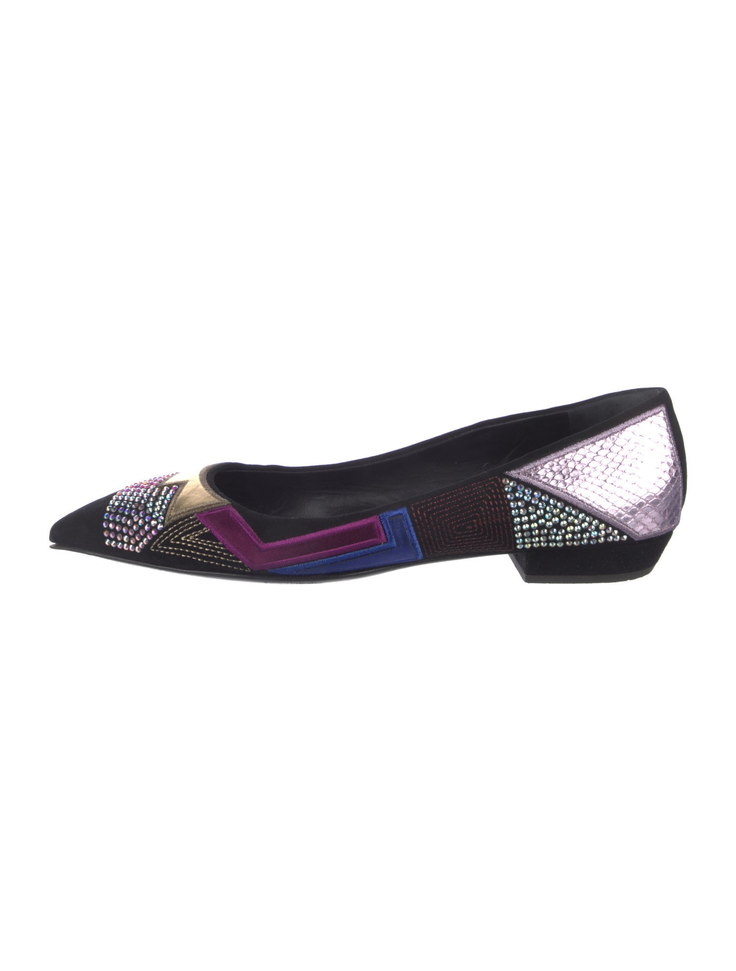 Giuseppe Zanotti Suede Printed Ballet Flats