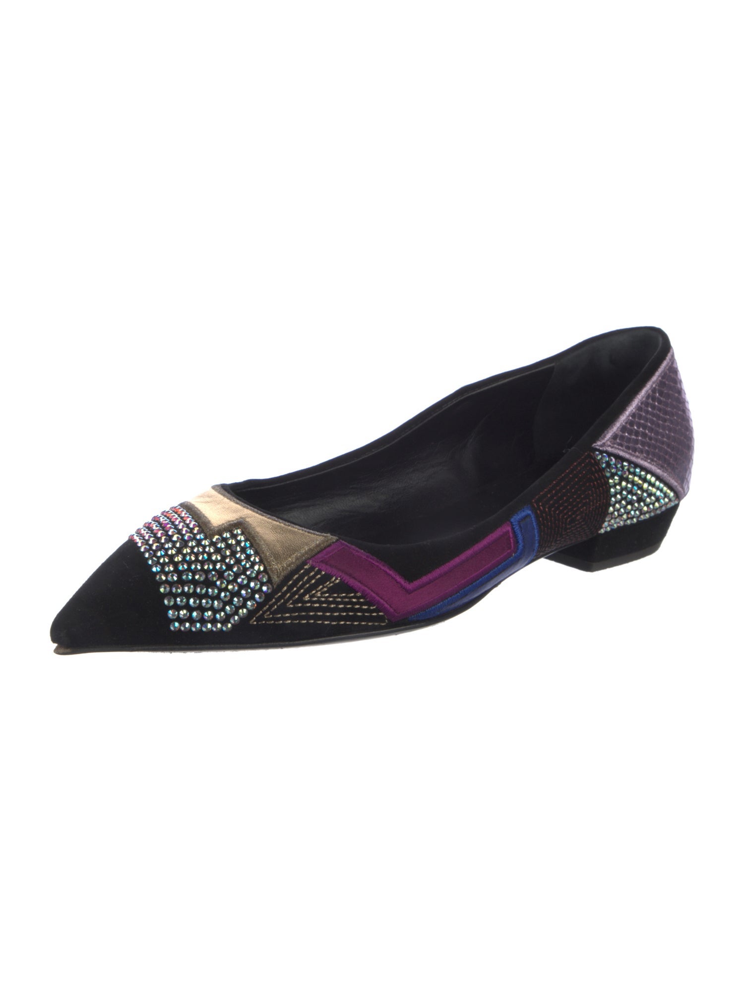 Giuseppe Zanotti Suede Printed Ballet Flats