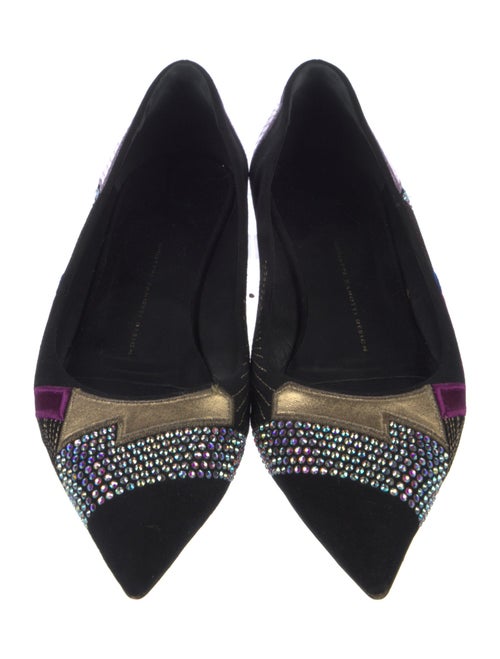 Giuseppe Zanotti Suede Printed Ballet Flats