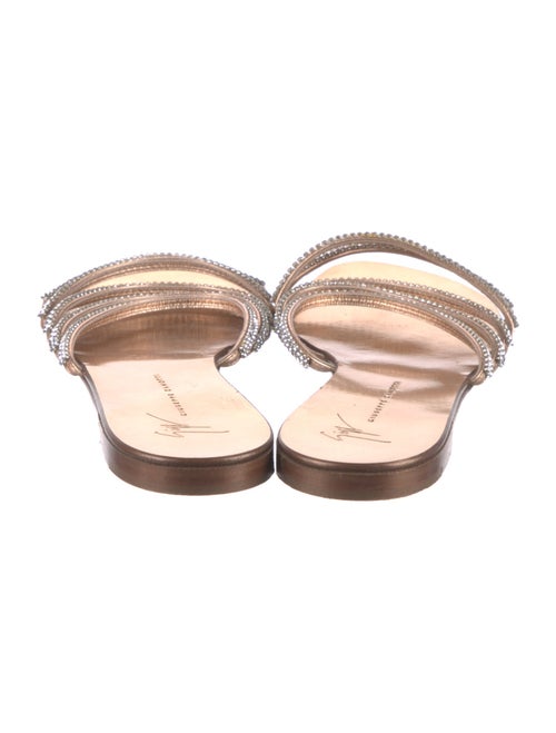 Giuseppe Zanotti Patent Leather Crystal Embellishments Slides