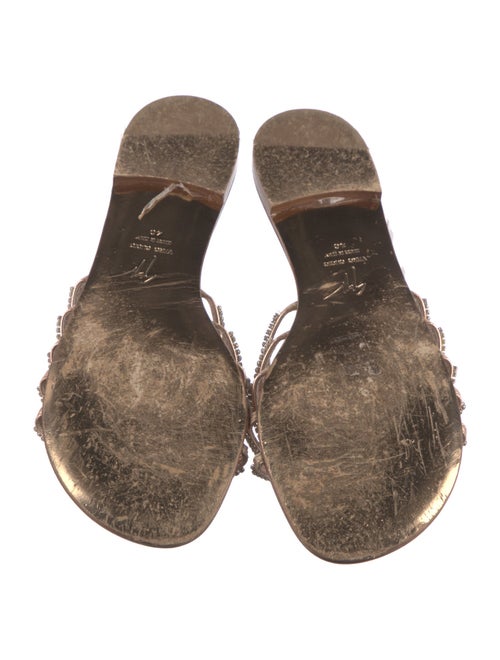 Giuseppe Zanotti Patent Leather Crystal Embellishments Slides