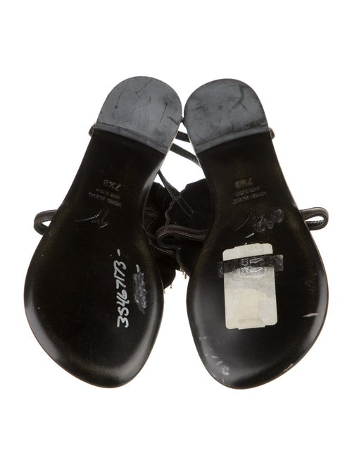 Giuseppe Zanotti Leather Crystal Embellishments Sandals