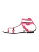 Giuseppe Zanotti Leather Printed T-Strap Sandals