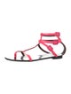 Giuseppe Zanotti Leather Printed T-Strap Sandals
