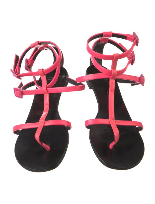 Giuseppe Zanotti Leather Printed T-Strap Sandals