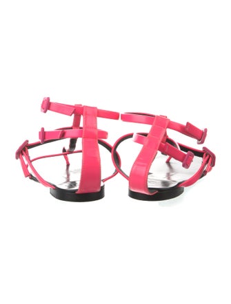 Giuseppe Zanotti Leather Printed T-Strap Sandals