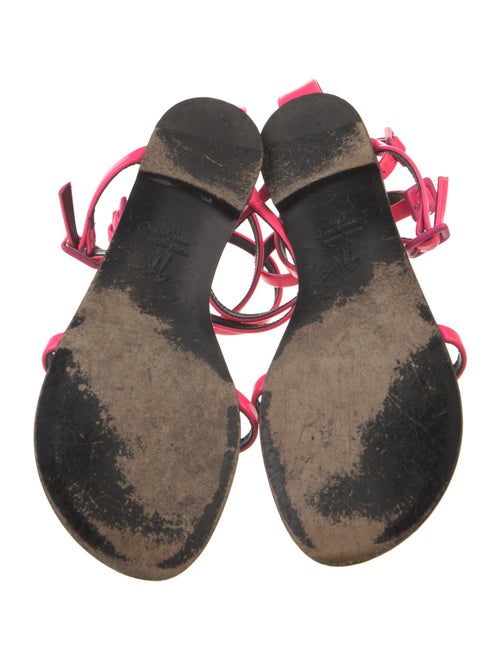 Giuseppe Zanotti Leather Printed T-Strap Sandals