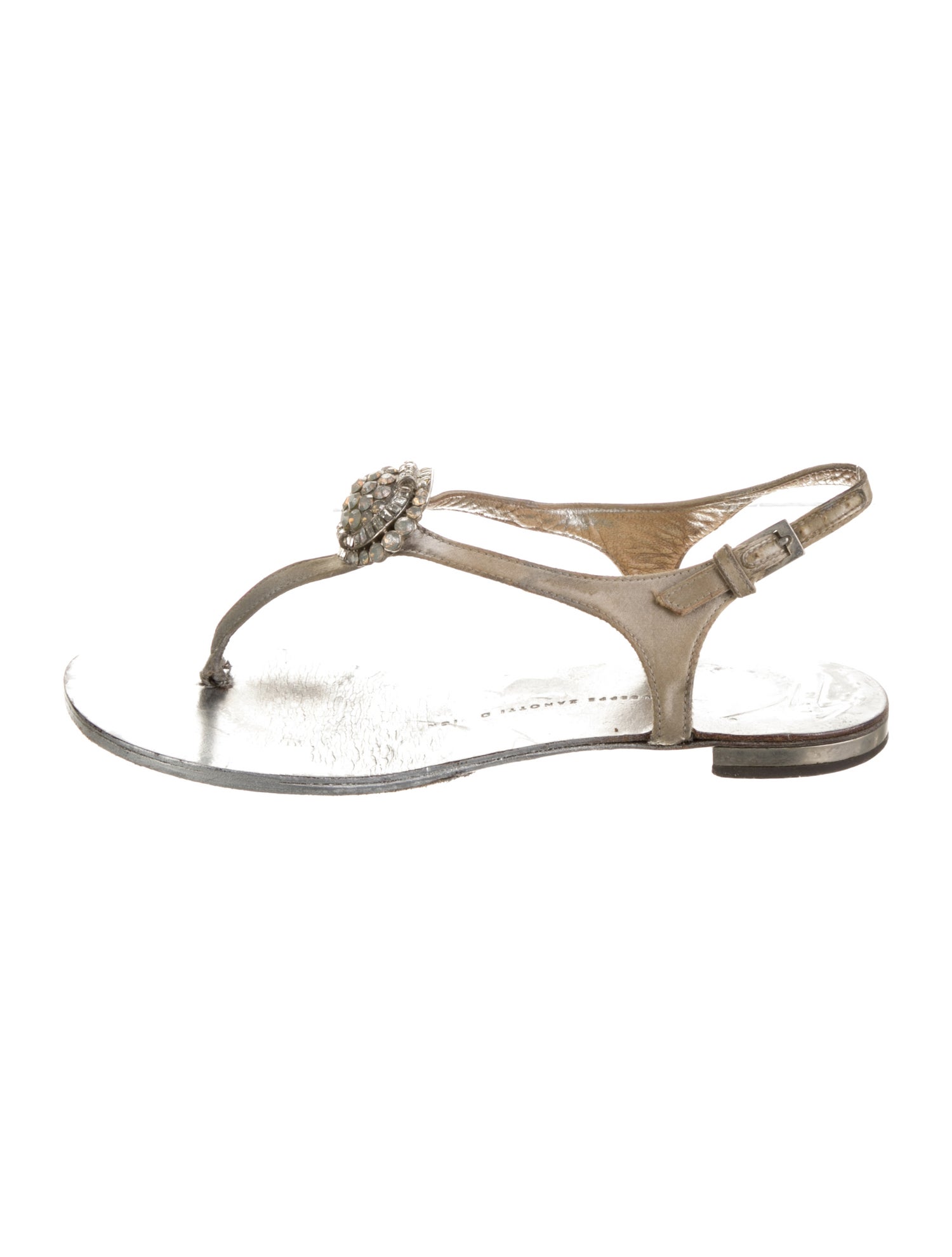 Giuseppe Zanotti Leather Animal Print T-Strap Sandals