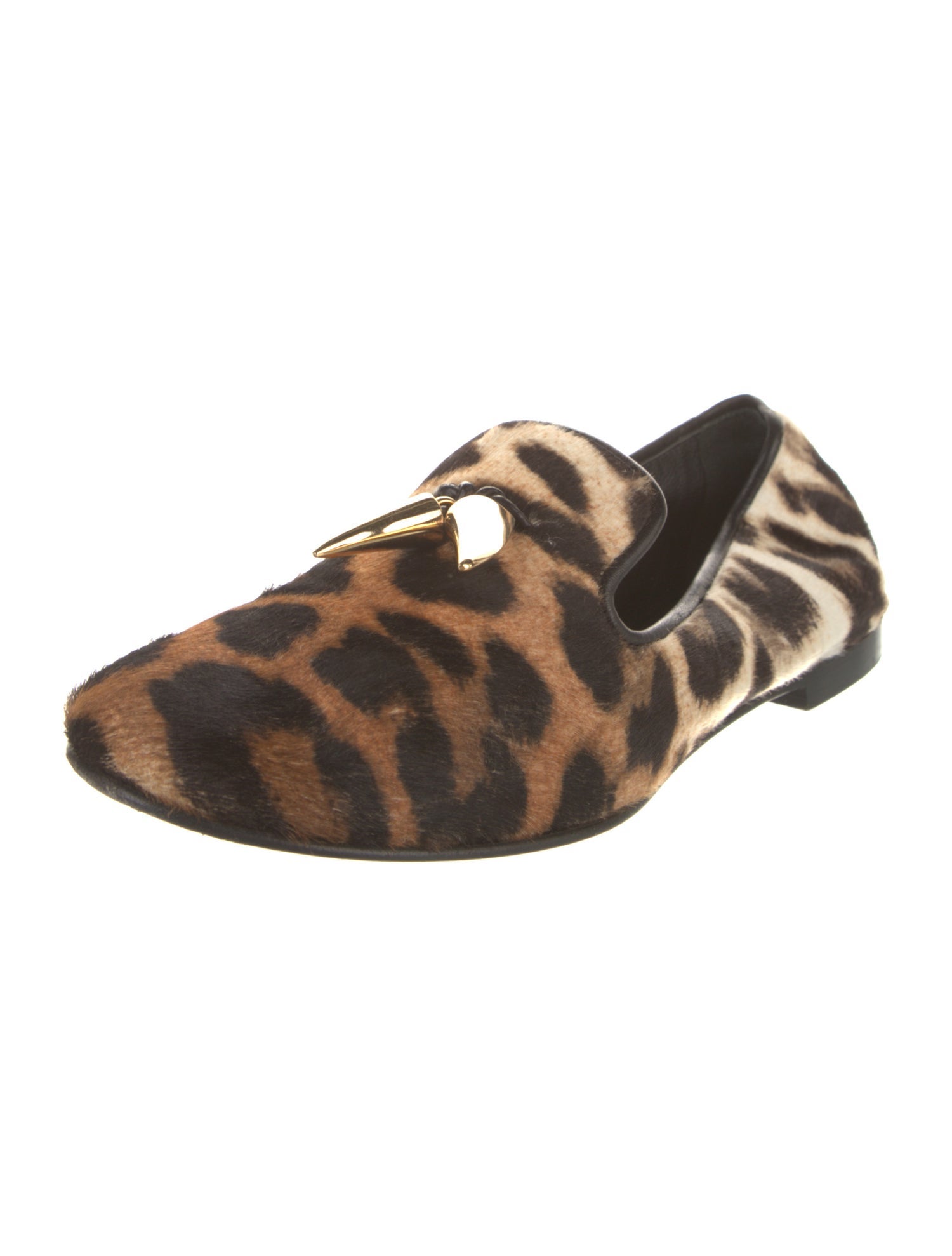Giuseppe Zanotti Ponyhair Animal Print Loafers