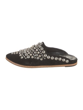 Giuseppe Zanotti Suede Studded Accents Mules