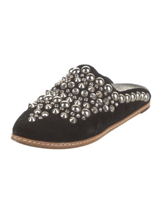 Giuseppe Zanotti Suede Studded Accents Mules