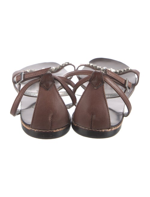Giuseppe Zanotti Leather Crystal Embellishments Sandals