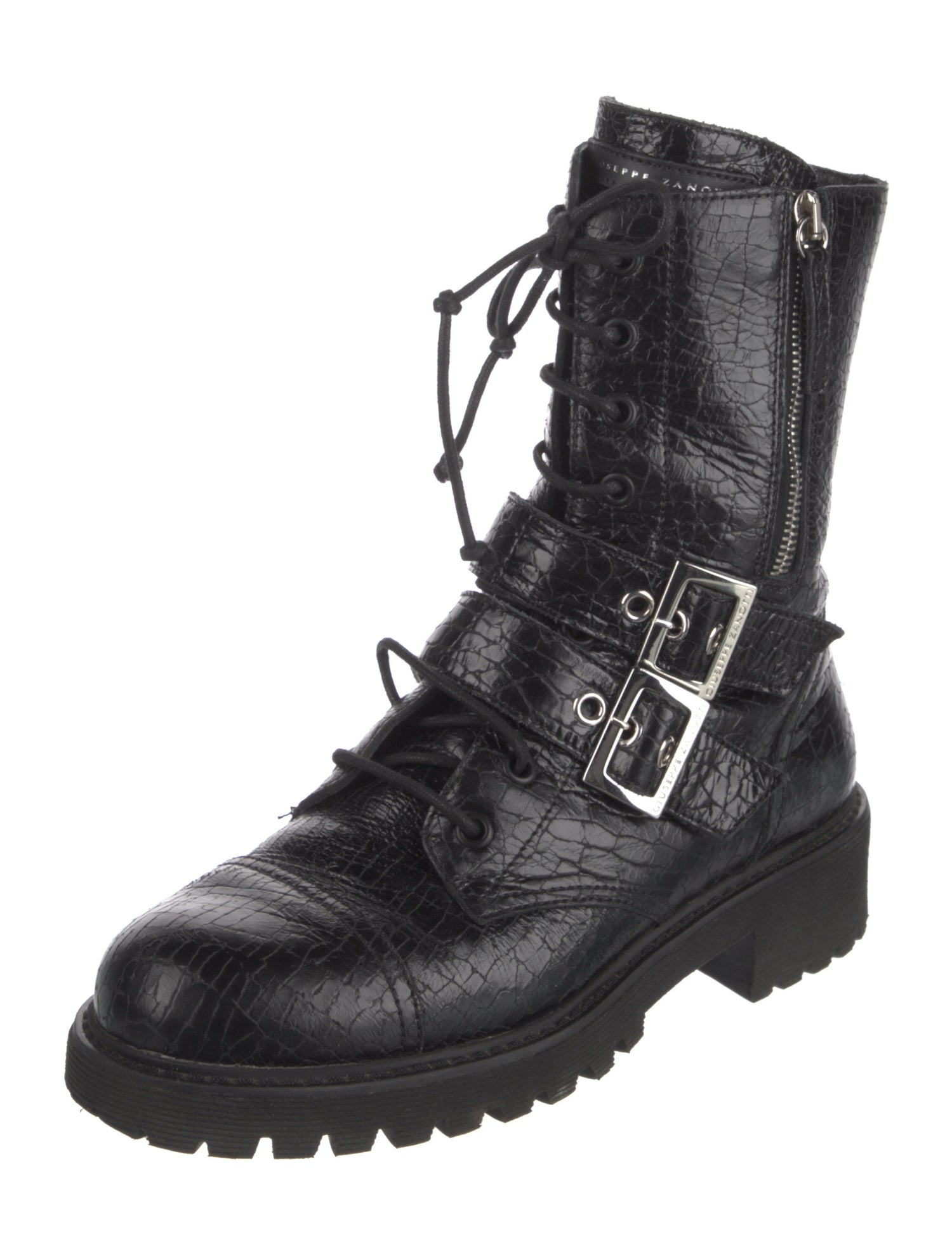 Giuseppe Zanotti Leather Combat Boots