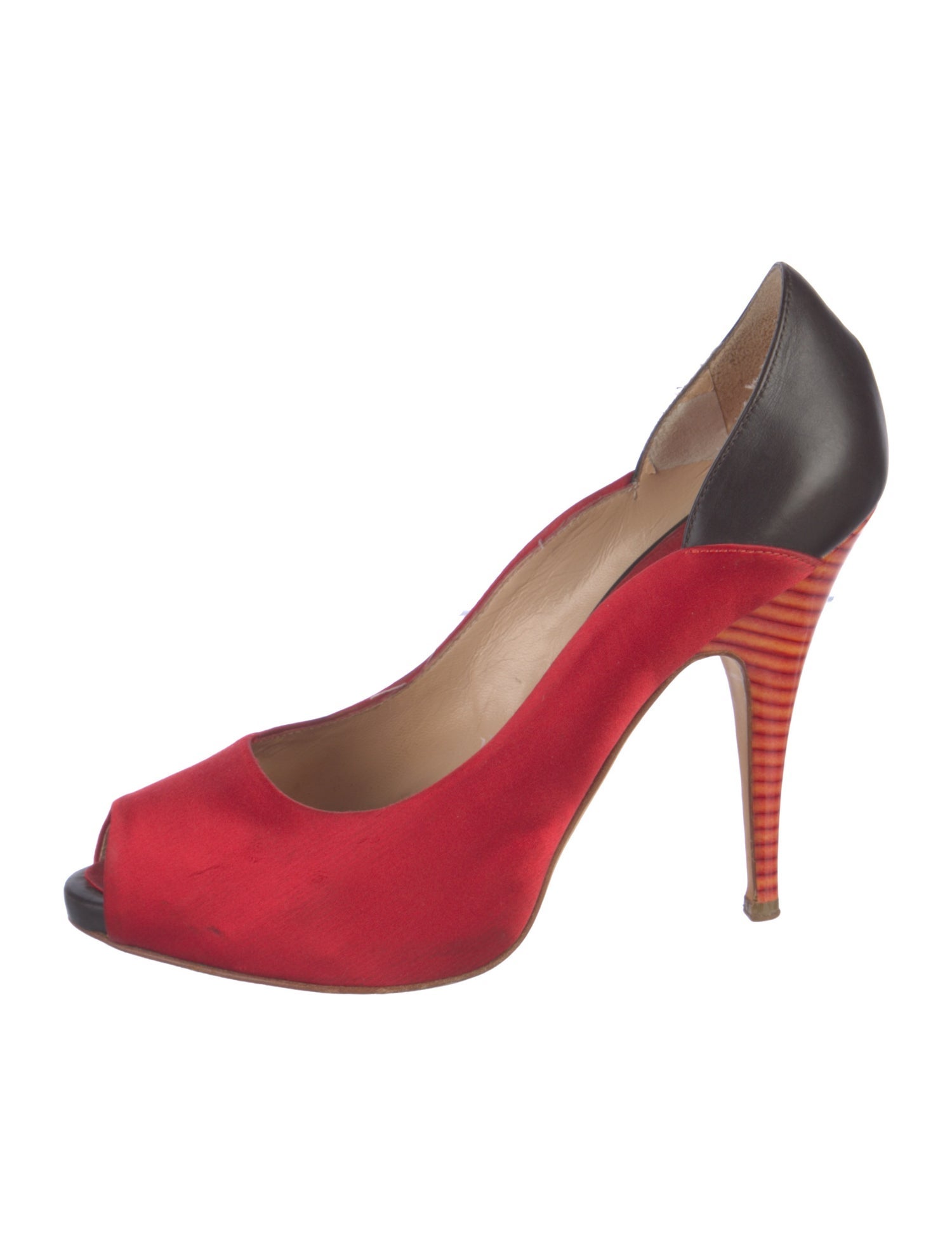 Giuseppe Zanotti Satin Colorblock Pattern Pumps