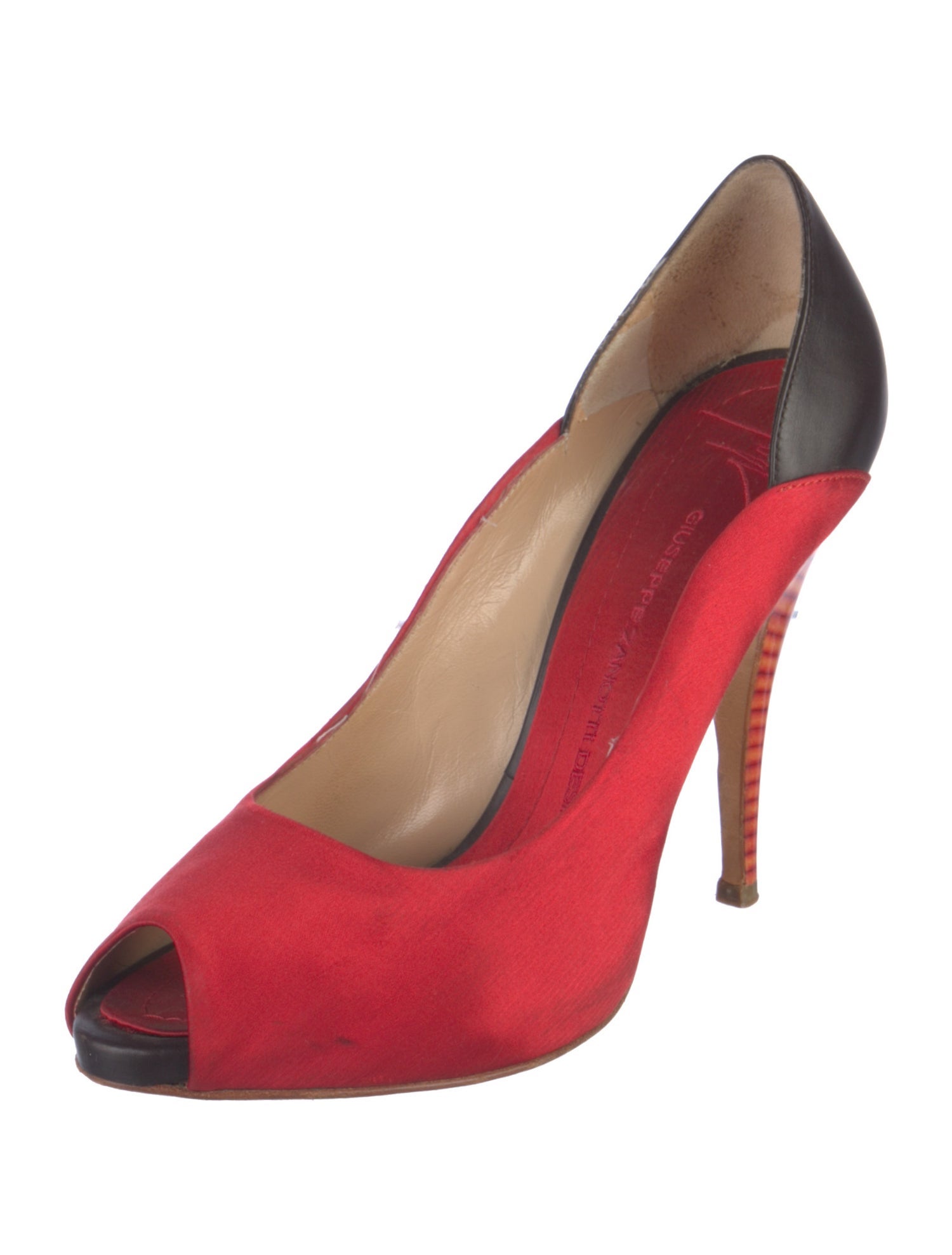 Giuseppe Zanotti Satin Colorblock Pattern Pumps