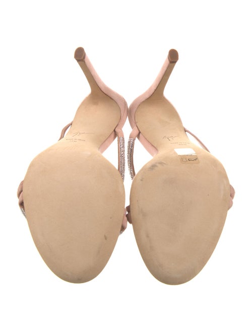 Giuseppe Zanotti Suede Crystal Embellishments Slides