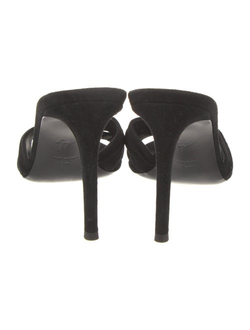 Giuseppe Zanotti Suede Crystal Embellishments Slides